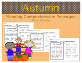 Autumn Reading Comprehension Passages First Grade
