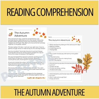 Preview of Autumn - Reading Comprehension Passages and Questions for 1st Grade