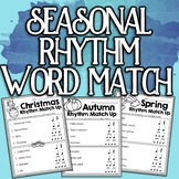 Rhythm Worksheets: Rhythm Word Match