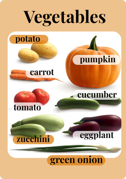 Autumn Seasonal Vegetables by Olga Mazur | TPT