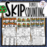 Autumn Skip Counting by 2, 5 and 10 - number cards & works