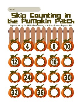 Preview of Autumn- Skip Counting by 2s