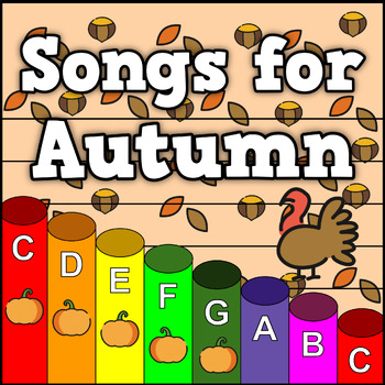 Preview of Autumn Songs - Boomwhacker Play Along Video and Sheet Music Bundle