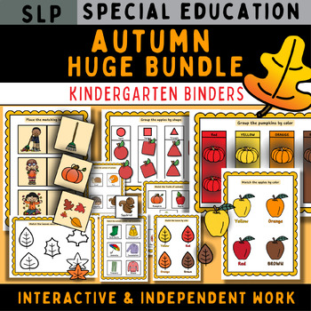 Preview of Autumn Special Education Binder HUGE BUNDLE for kids with Autism in Preschool