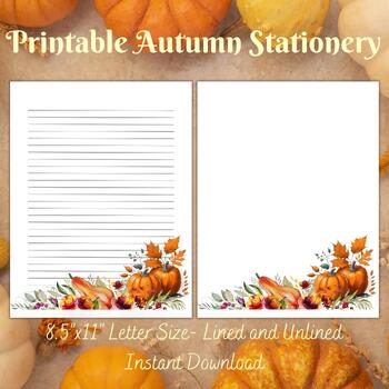Free Printable Fall Writing Paper Stationery