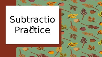 Preview of Autumn Subtraction Practice Presentation