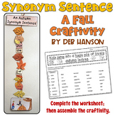Synonym Sentence Fall Craftivity