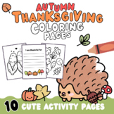 Autumn Thanksgiving Coloring Sheets | 10 Coloring Pages
