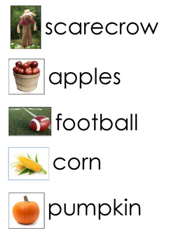 Preview of Autumn Thanksgiving Fall Harvest Word Wall