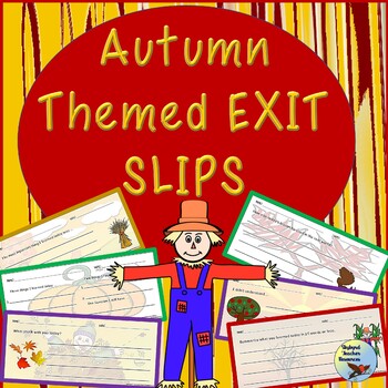 Preview of Exit Slips Ticket Out Autumn Fall Themed