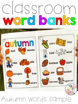 Preview of FREE Autumn Word Bank