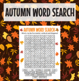 Autumn Word Search - Fall and Thanksgiving Activities