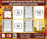 Autumn Word Search Puzzle Book For Adults And Seniors Larg