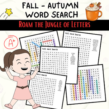 Preview of Autumn Word Search Puzzles: A Great Way to Learn About the Fall Season
