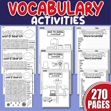 Vocabulary activities, Winter, Fall, Summer, Word Search |