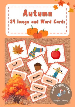 Preview of Autumn Word and Image Cards