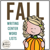 Fall Writing Center Word Lists