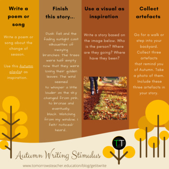 Preview of Autumn Writing Prompt