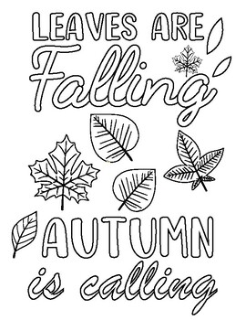 Preview of Autumn coloring pages : Hello Fall Coloring Sheets / Autumn & Fall Activities