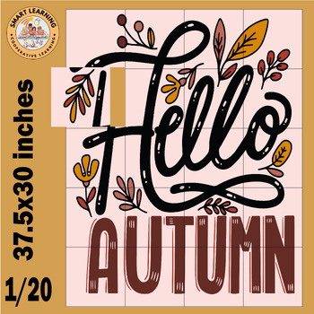 Preview of Autumn coloring pages activities Collaborative Poster Bulletin Board craft