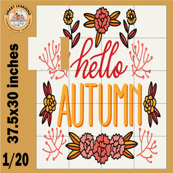 Preview of Autumn coloring pages activities Collaborative Poster Bulletin Board craft