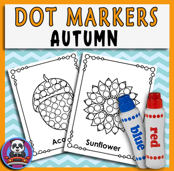 Preview of Autumn dot marker -  dot marker printable - kindergarten Autumn