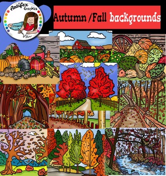 Preview of Autumn/fall Backgrounds Clip Art