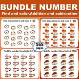 Autumn find number and color it bundle