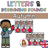 Autumn letters & Beginning Sound Mats. Literacy centers. S