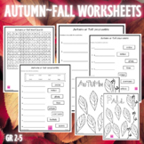 Autumn or Fall Worksheets