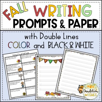 Fall Writing Paper Printables for 1st - 3rd Grade