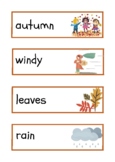 Autumn vocabulary cards