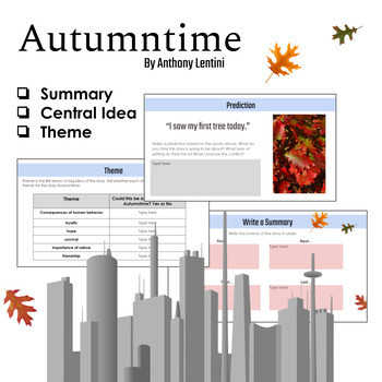 Preview of Autumntime by A. Lentini - Short Story Summary, Central Idea, and Theme
