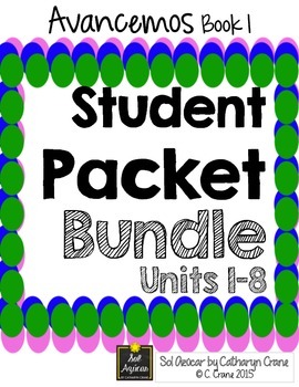 Preview of Avancemos 1 Student Handouts & Notes - BUNDLE - All Units LP - 8