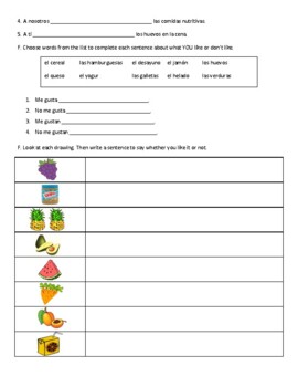 Avancemos 1, Unidad 3.1 - Gustar Practice Worksheet by La Profesora Looney