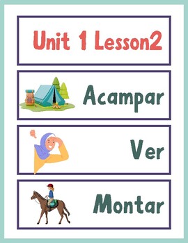 Preview of Avancemos 2 All Spanish Verbs Units 1 2 3 4 5 6 Word Wall Vocabulary 80 Posters