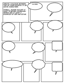 Avancemos 2 Lección Preliminar Comic Strip by The Profe Store LLC