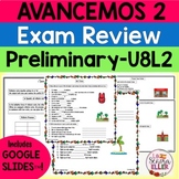 Avancemos 2 Spanish Final Exam Review Study Guide BUNDLE G