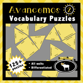 Avancemos 2 Spanish Vocabulary Puzzles (Entire Textbook)