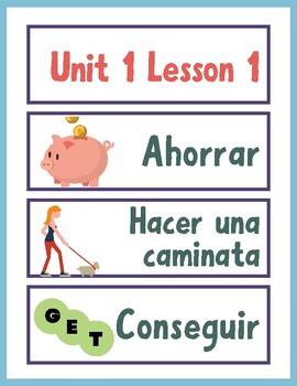 Preview of Avancemos 3 All Spanish Verbs Units 1 2 3 4 5 6 Word Wall Vocabulary 177 Posters