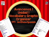 Unidad 1 Spanish Vocabulary List Chart Avancemos U1