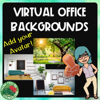 Preview of Avatar Counselor's Edition: Virtual Classroom Backgrounds for Distance Learning
