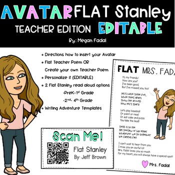 Preview of Avatar Flat Stanley EDITABLE