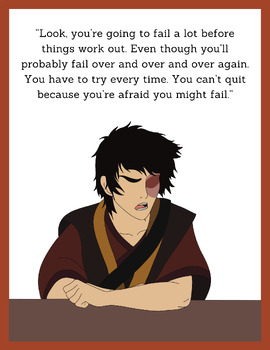 Preview of Avatar the Last Airbender Inspirational Quotes for the Classroom