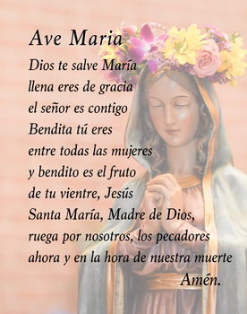 Ave Maria Cartel / Hail Mary Poster by Carola Williamson | TPT