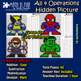 Avengers 1- Mystery Picture - 4 operations - Four level di