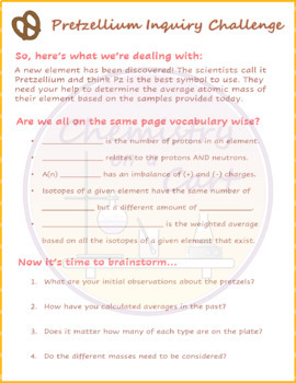 Average Atomic Mass Activity - Inquiry Challenge by ...