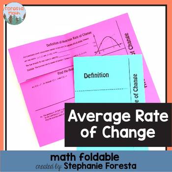Preview of Average Rate of Change Foldable