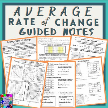 Preview of Average Rate of Change Guided Notes