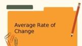 Average Rate of Change Interactive Powerpoint
